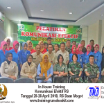 In House Training Komunikasi Yang Efektif Bagi Staf Rumah Sakit (25-26 April 2018 Jakarta)