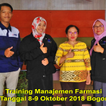 Training Manajemen Farmasi (8-9 Oktober 2018 Bogor)