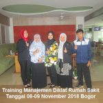 Training Manajemen Diklat di unit Diklat Rumah Sakit (8-9 November 2018 Bogor)