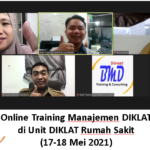 Online Training Manajemen DIKLAT di Unit DIKLAT Rumah Sakit (17-18 Mei 2021)